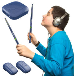 Virtual Air Drum Set Portable Electronic Virtual Air Drum Drumsticks Pedals Professional Gift for Adults Kids