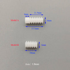 Plastic Worm Gear 15mm 10mm Helical Gear Outer Diameter 6mm Hole 1.9mm Hobby Toy Model Accessories