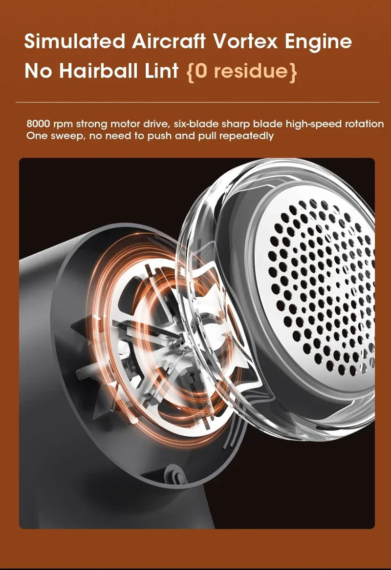 Description Picture 6 of itemClothing LED digital fleece remover, electric fleece remover, USB rechargeable fuse, fabric shaver, sweater dropper