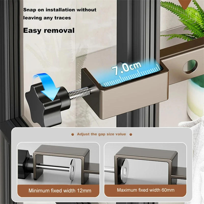 Description Picture 5 of itemFoldable Rotatable Black Clothes Rack Clothes Hangers Wall Mounted Hanger Drying Rack Space Saving Aluminum Clothes Organization