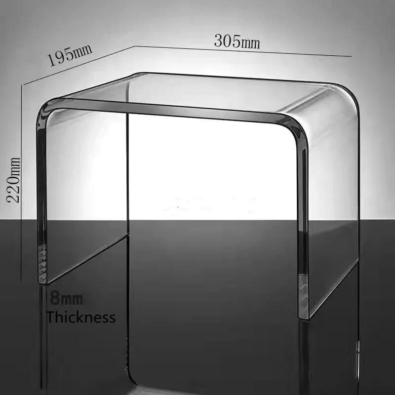 Description Picture 3 of itemINS Acrylic Mini Stool Home Living Room Sofa Side Table Balcony Coffee Table Door Shoe Stool Bedroom Nightstand