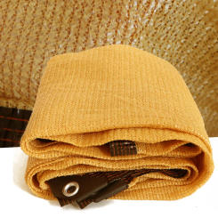 Beige 80% Shading Rate HDPE Shadow Mesh Outdoor Patio Shading Neting for Summer Gazebo Garden Sunscreen Shielding Awning Cloth