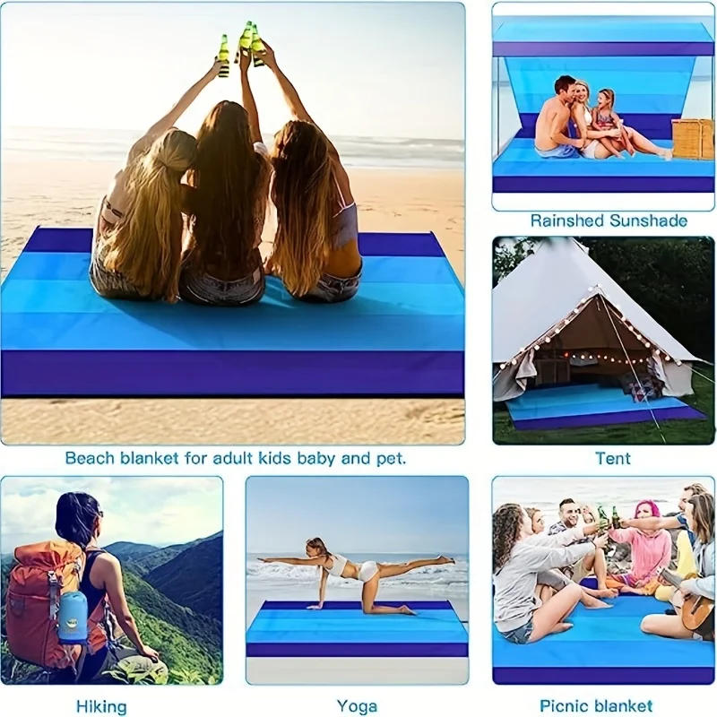 Description Picture 5 of itemPortable Mat: Lightweight, Waterproof & Sandproof Blanket for 1-4 Adults - Perfect for Travel, Camping, Hiking & Picnics!
