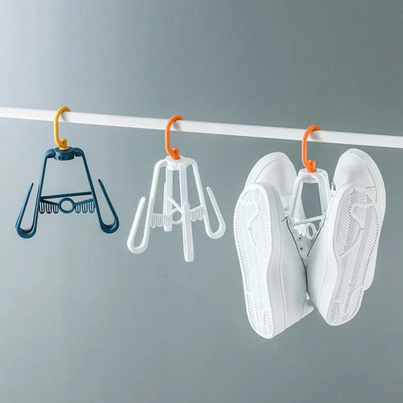 Description Picture 2 of itemBalcony Shoes Drying Rack Rotating Foldable Wardrobe Shelf Shoe Hanger Storage Rack Ties Socks Hat Cap Bra Organizer Holder Home