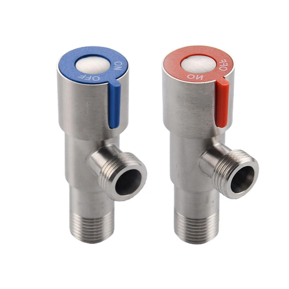 Description Picture 2 of itemStainless Steel Triangle Valve Cold Hot Water Stop Valve OFF ON Switch Bathroom Kitchen Toilet Sink Replacement Tool