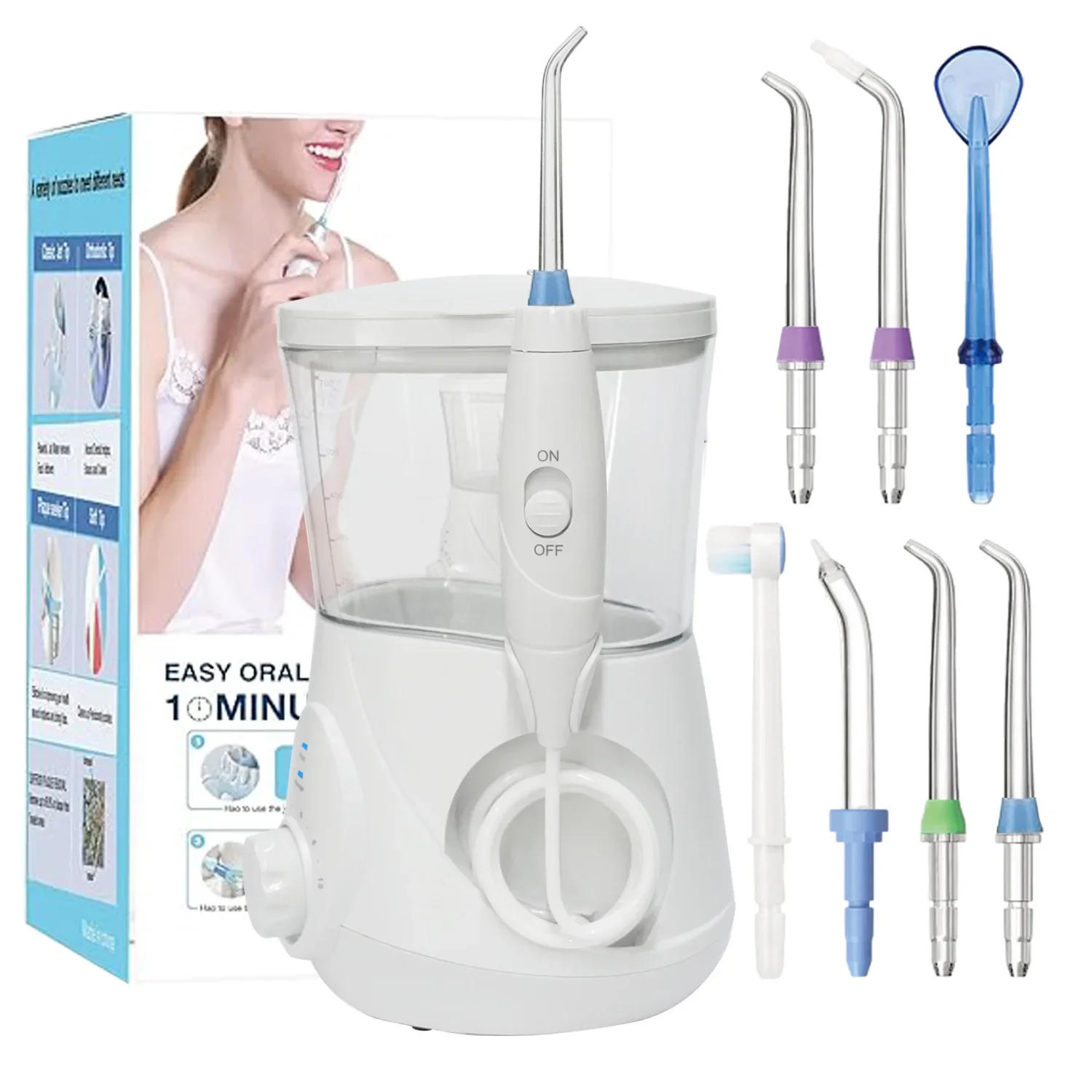 Description Picture 2 of item700Ml Tooth Washer Family Household Tooth Flusher High Frequency Pulse Large Capacity Orthodontic Water Floss