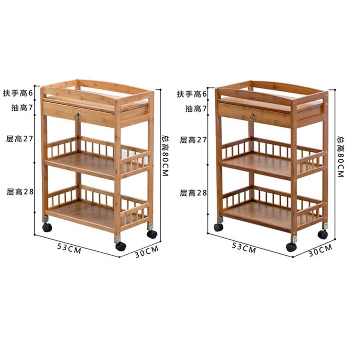 Description Picture 5 of itemCreative Designer Salon Trolley Villa Bathroom Multifunctional Trolley Barber Shop Tools Cart Durable Coffee Shop Storage Rack H