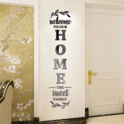 3d Mirror Wall Stickers English Letters Home Family Self-adhesive Acrylic Decals For Home Room Decor