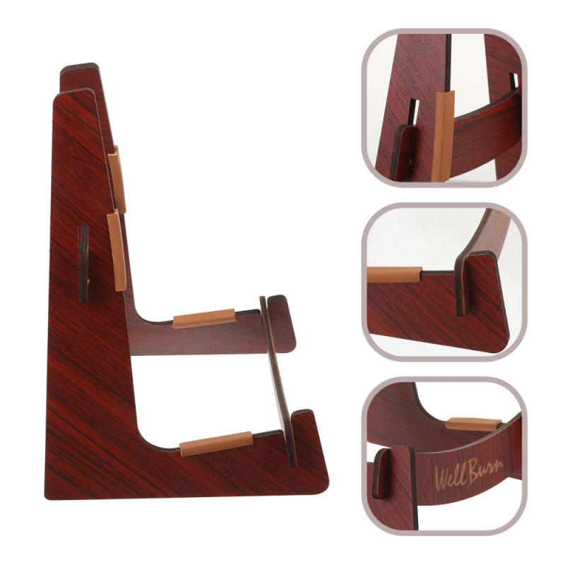 Description Picture 4 of itemWooden Guitar Stand Guitar Floor Bracket Wooden Floor Guitar Rack Ukulele Violin Holder Multifunctional Stand for Home Shop