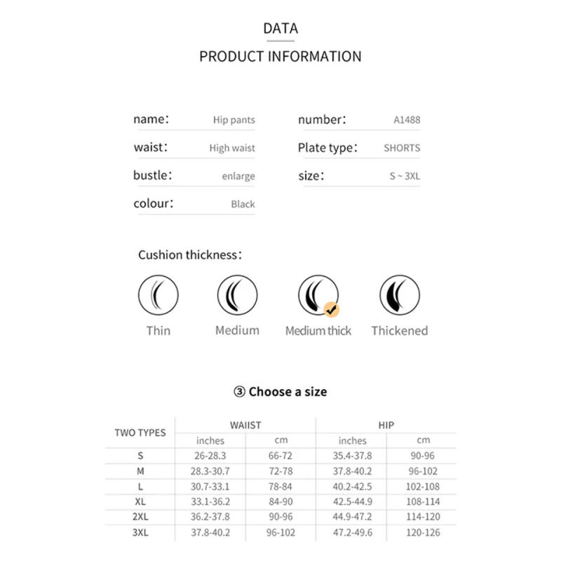 Description Picture 3 of itemMen Bodysuit Tummy Control Fake Ass Padding Buttocks Enhancers Hips Lifiter Underwear One Piece Body Shaper Shapewear