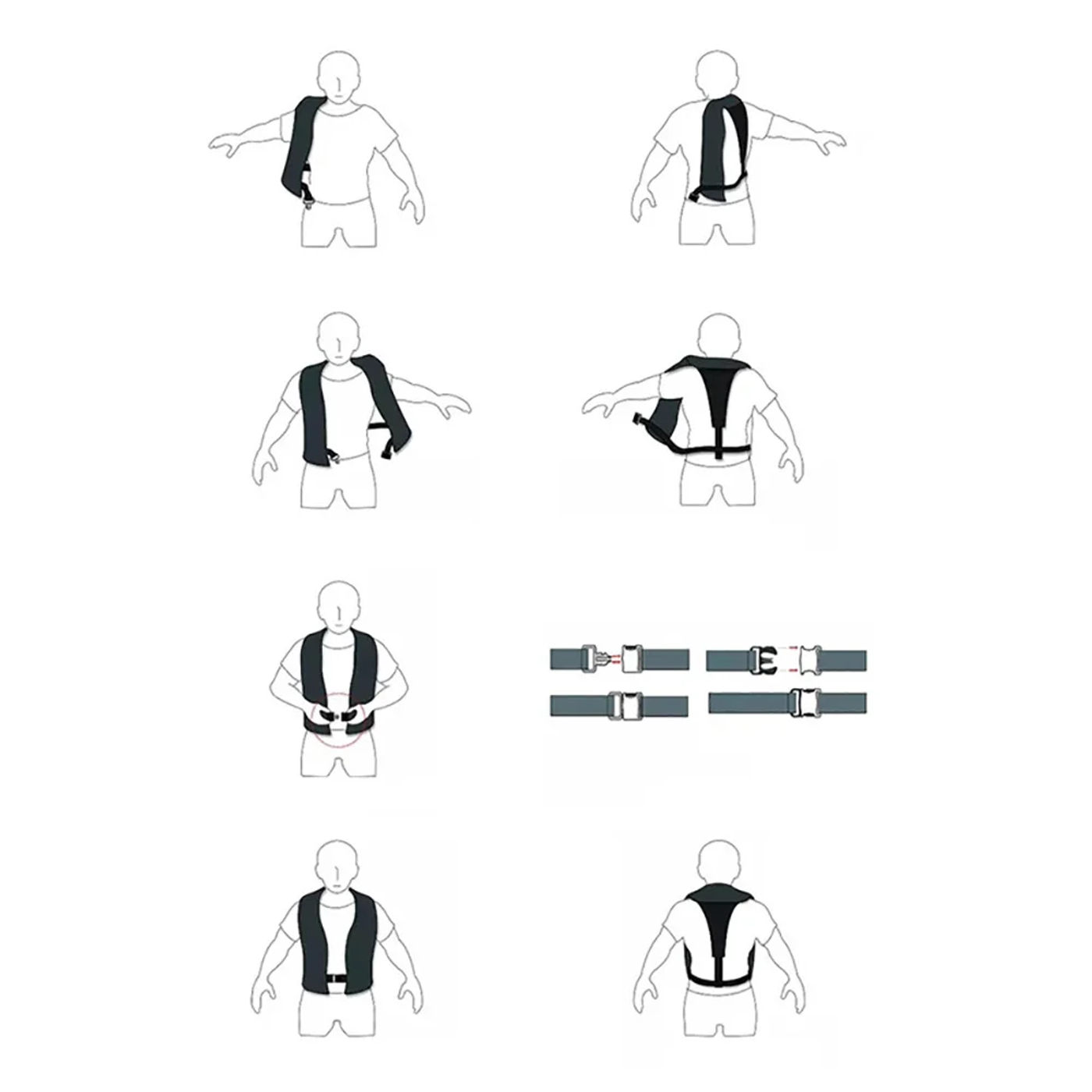 Description Picture 2 of itemAutomatic Inflatable Life Jacket Professional Swimming Fishing Vest Water Sports Surfing Kayak Ski Rescue Safety Life Jacket