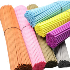 50pcs 22cmx3mm Colored Fiber Rattan Stick for Reed Diffuser Aroma Essential Oil Air Freshener Decorative For Home Fragrance