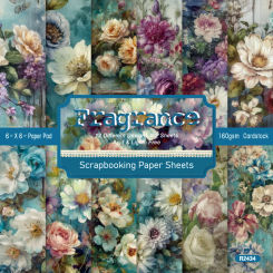 Panalisacraft 24 sheets 6"X6" Vintage Flower Floral Scrapbook paper Scrapbooking patterned paper pack DIY craft Background paper