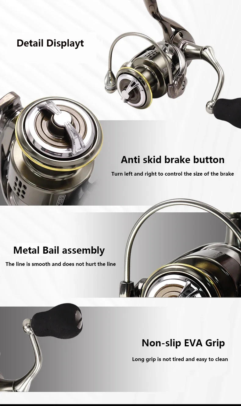 Description Picture 3 of itemLOAWE SG1000 SG2000 SG2508 SG3000 SG4000 SG5000 SG6000 Spinning Fishing Reel 9+1BB Saltwater Fishing Tackle