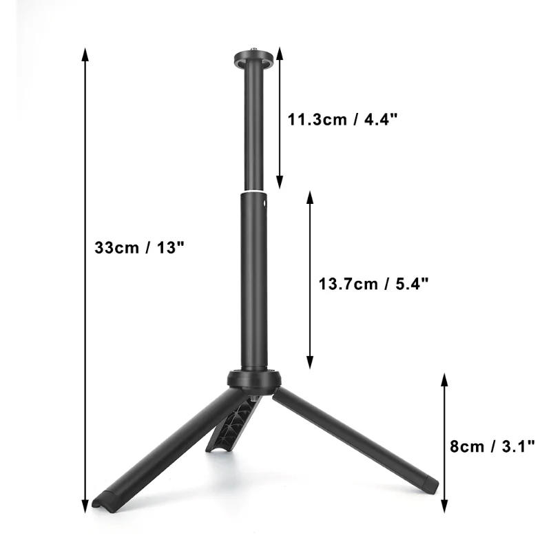 Description Picture 3 of itemLUXCEO L03 Portable Small Tripod Stand Desk Tripod Photography Light Stand for Camera LUXCEO P200 Q508A Video Light Ring Light