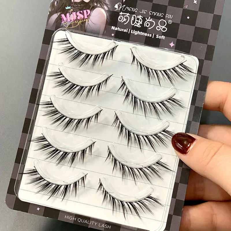 Description Picture 3 of item3D Fox Eye False Eyelashes Single Cluster C Curl Natural Eyelash Extension Whole Strip Comic Beginner Individual Eyelash Makeup