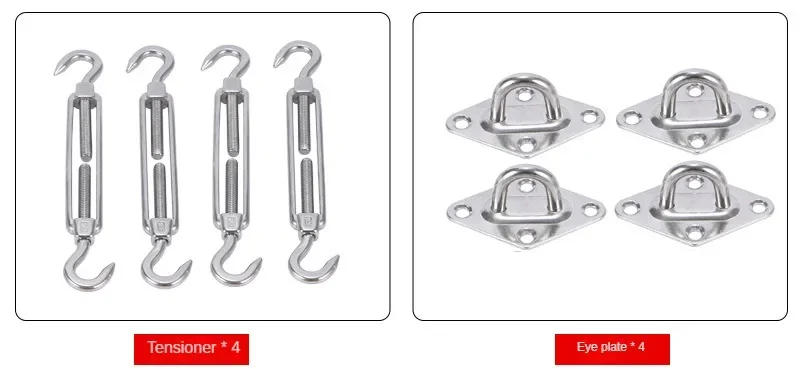 Description Picture 6 of itemSunshade Sail Accessories Sunshade Set 304 Stainless Steel Sunshade Net Accessories Hexagonal