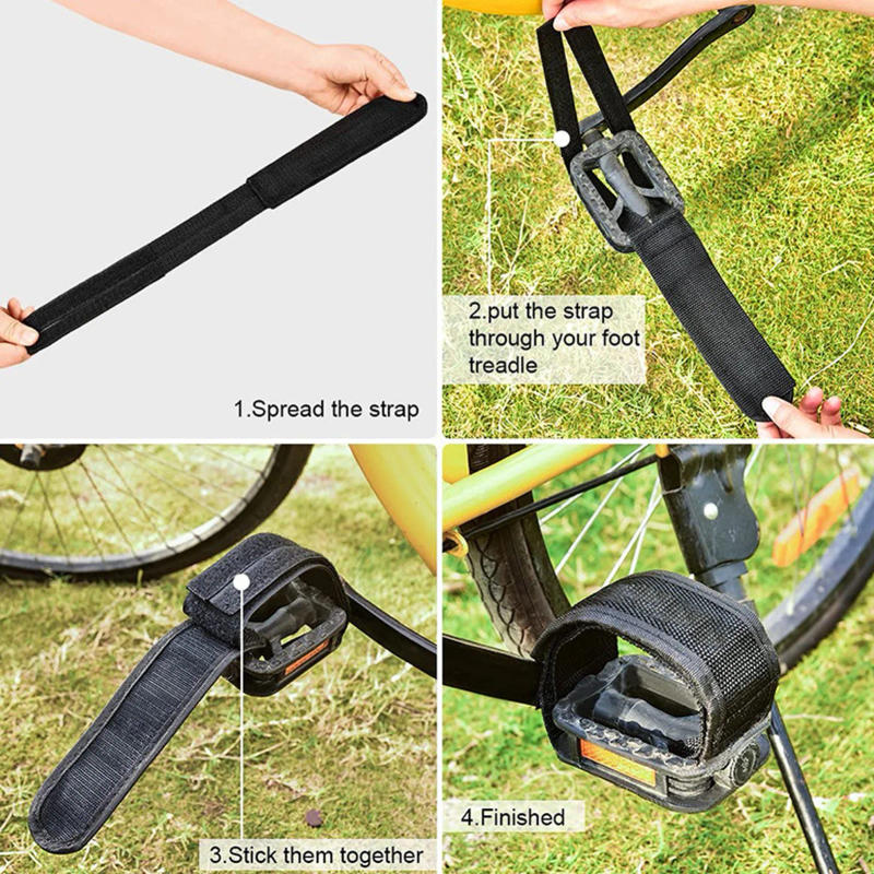 Description Picture 5 of item2pcs Bike Cycling Bicycle Soft Fixed Gear Pedal Band Feet Set Pedal Straps Bicycle Foot Straps Children Kids Cycling Riding