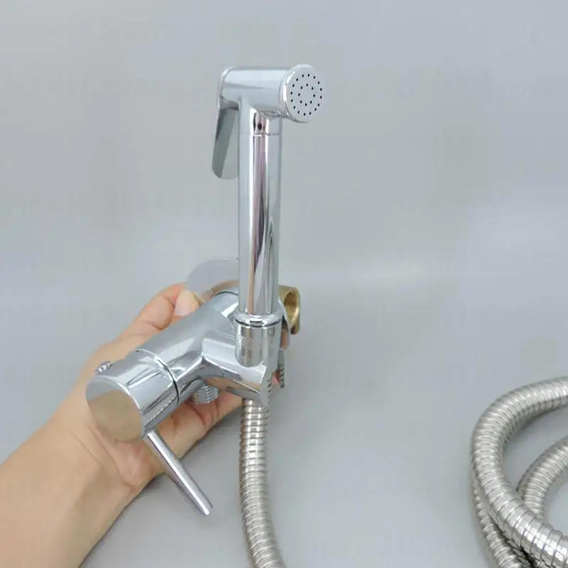 Description Picture 3 of itemCopper cold and hot water Toilet Handheld Bidet Faucet Spray Gun Mixer Shower Head Bathroom Muslim Sprayer WC ass clean valve B4