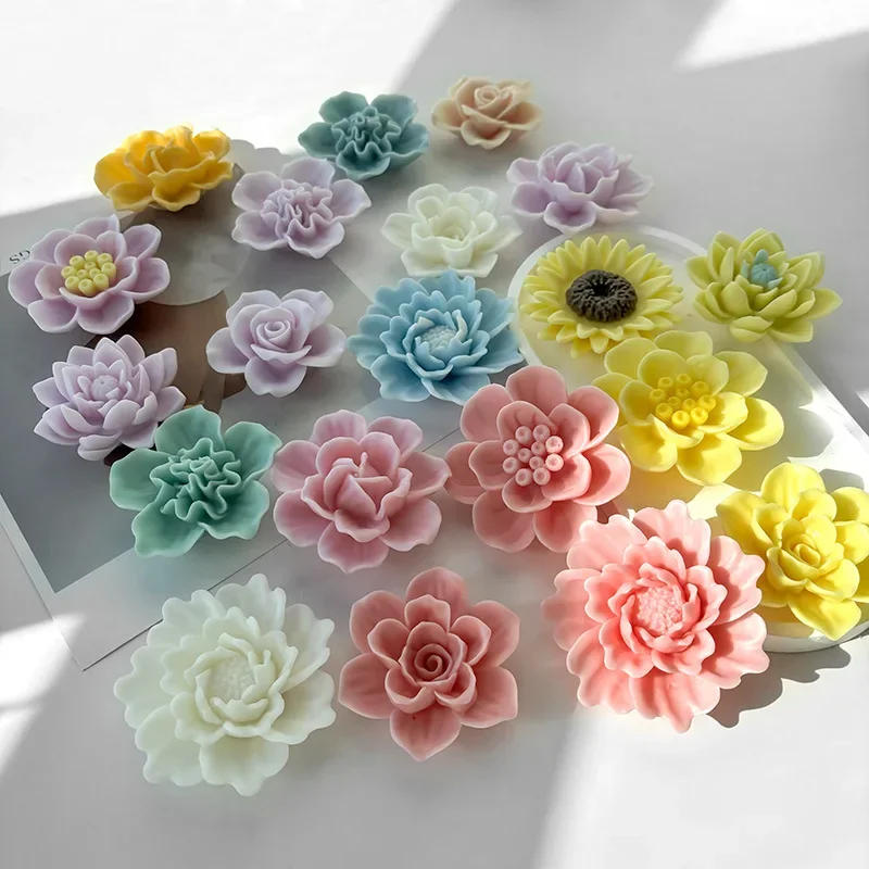 Description Picture 3 of itemSilicone Mold for Floral Scented Candles Rose Crystal Drip Glue Aromatherapy Decoration Mold DIY Resin Chocolate Baking Mould