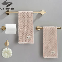 Uythner Bathroom Hardware Set Wall Shelf Toilet Roll Paper Holder Robe Hook Hanger Towel Rail Bar Rack Ring Bath Accessories
