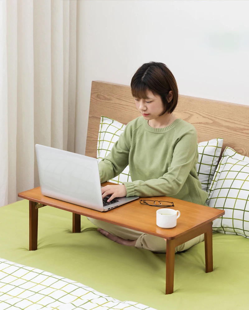 Description Picture 2 of itemFoldable Laptop Desk Living Room Dining Apartment Tea Table Simple Modern Table Minimalist Baboo Coffee Table