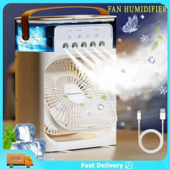 Portable 3 In 1 Fan AIr Conditioner Household Small Air Cooler LED Night Lights Humidifier Air Adjustment Home Fans Dropshipping