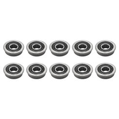 10Pcs F695-2RS Bearing 5X13X4mm Flanged Miniature Deep Groove Ball Bearings F695RS for VORON Mobius 2/3 3D Printer