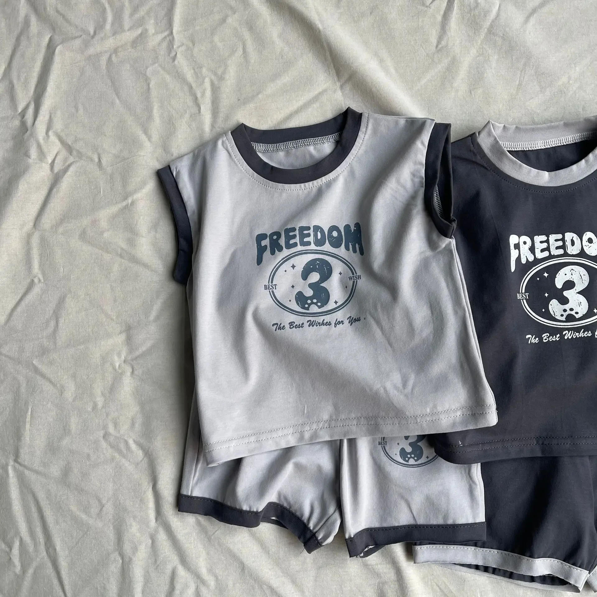 Description Picture 4 of itemChildren's Vest T-shirt Summer New Item for Boys and Girls, Cotton Versatile Top for Babies, Children's Trendy Top for Kids