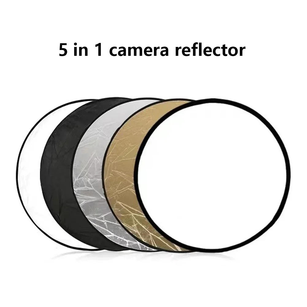 Description Picture 4 of item5 in 1 Collapsible Round Photography Reflector Photo Studio Outdoor Light Diffuser Multi-Disc with Carry Bag 30 40 80 110cm 2in1