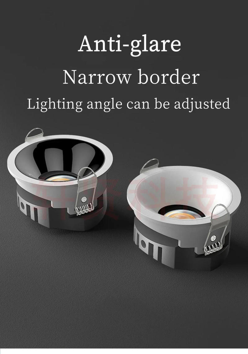 Description Picture 3 of itemRecessed Anti-glare LED COB Spot Light Dimmable Rose Gold/Silver Aluminum Ceiling Lamp Downlight Home Living Room Bedroom