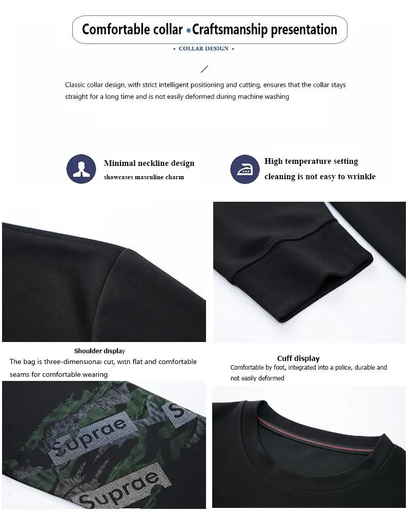 Description Picture 5 of itemMen's Spring Leisure Comfortable and Versatile Long Sleeved Hoodie Thin Hoodie