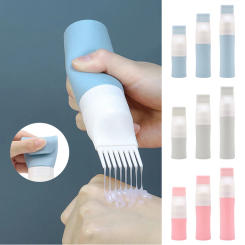 New Silicone Hair Dye Refillable Bottle Applicator Brush Bottles Applicator Comb Dispensing Oil Comb Hair Coloring Styling Tool