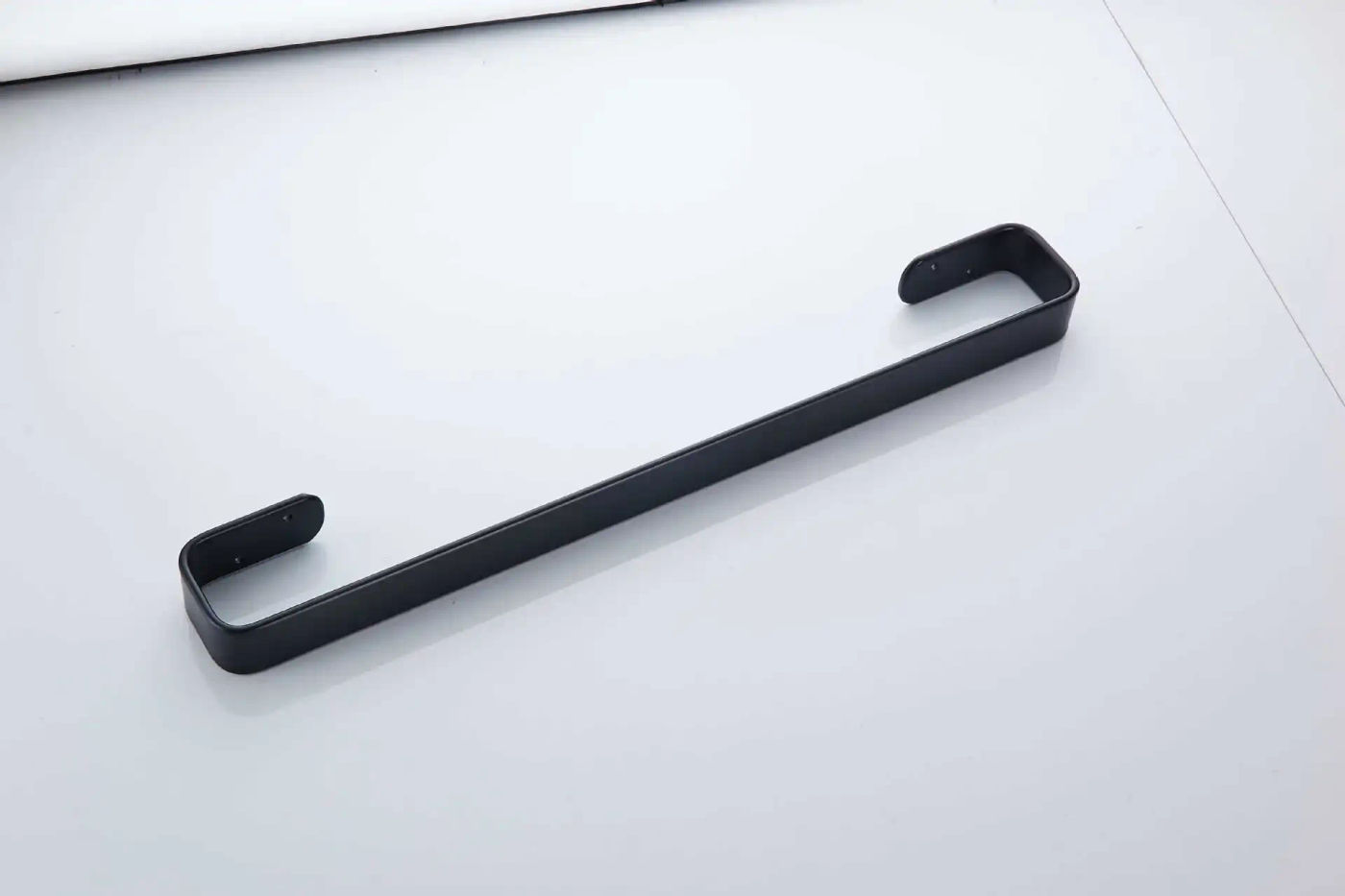 Description Picture 6 of itemSleek Black Space Aluminum Wall Mounted Towel Bar Space-Saving Single Bar Towel Rack Slippers Holder and Bathroom Shelf