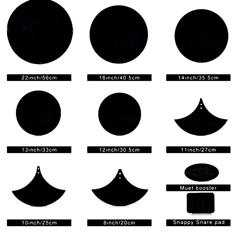 Description Picture 4 of item10pcs Rubber Foam Jazz Drum Mute 5 Drum and 3 Cymbal Sound Off Practice Pad Kit for Jazz Snare Electronic Dumb Drum Exercise