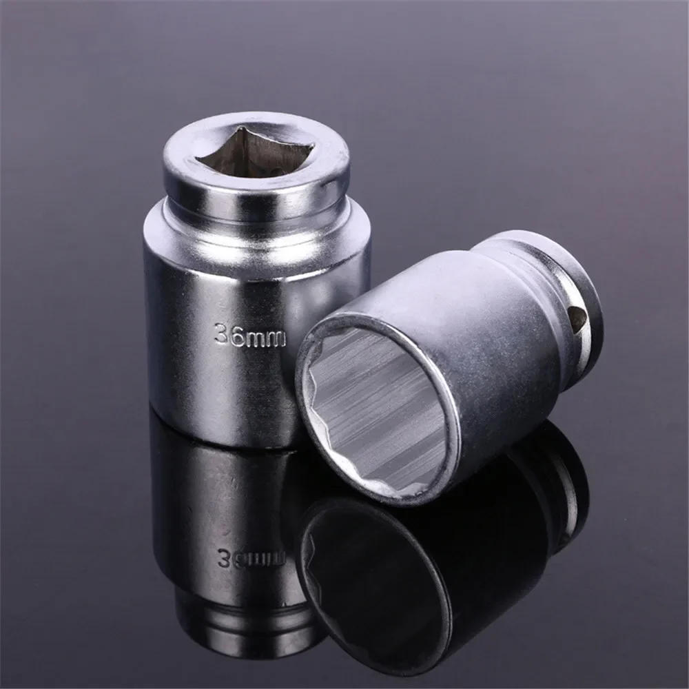 Description Picture 6 of item12 Point Nut 36mm Jumbo Socket 45# 3/4"Inch Steel Bit Ratchet Wrench Heavy Duty Plum Blossom Sockets Maintenance Hardware Tools