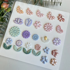 Soft ceramic polymer clay cutting machine romantic flower shape cutting mold DIY handmade earrings jewelry pendant making tool