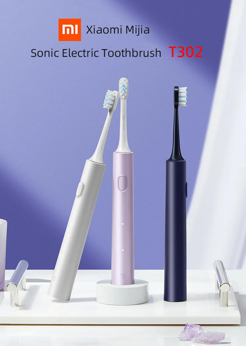 Description Picture 2 of itemOriginal XIAOMI MIJIA Sonic Electric Toothbrush Set T302 4 Brush Heads IPX8 Waterproof Wireless Chraging Electronic Tooth Brush