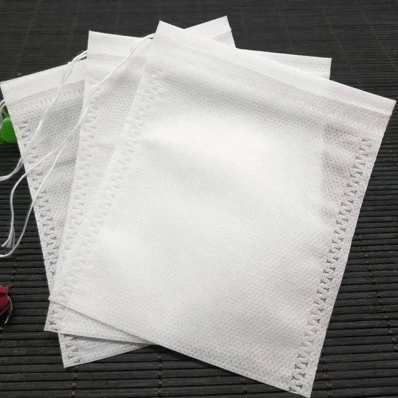 Description Picture 4 of item100pcs Food Grade Non-woven Fabric Tea Bags Tea Filter Bags for Spice Disposable Tea Bags Heal Seal Spice Filters Teabags Tools