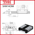 Original New THK linear guide SHW SHW-CR SHW12CRM SHW14CRM SHW17CRM SHW12/14/17CRMUU/SS SHW12/14/17CRM1UU/SS GK BLOCK