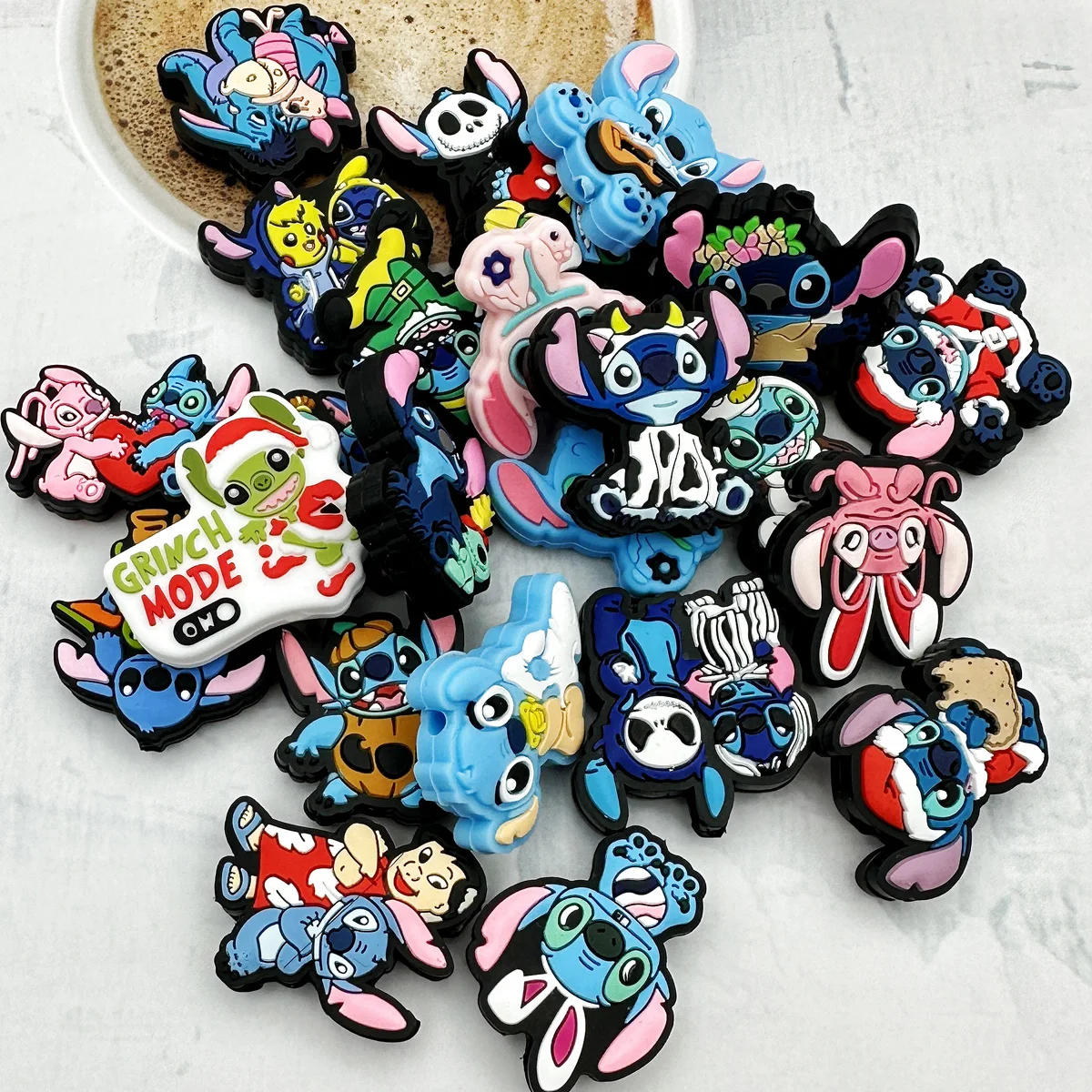 Description Picture 6 of item10PCS Silicone Beads Cartoon Stitch Focus Beads Teether Beads Baby Toy DIY Nipple Chain Jewelry Accessories Wholesale Kawai Gift