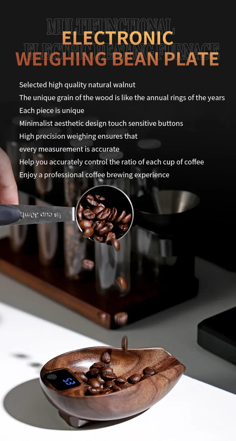 Description Picture 5 of itemBincoo Intelligent Electronic Scale Kitchen Scale Professional Coffee Scale Bean Plate 0.1g Accurate Weight Rechargeable