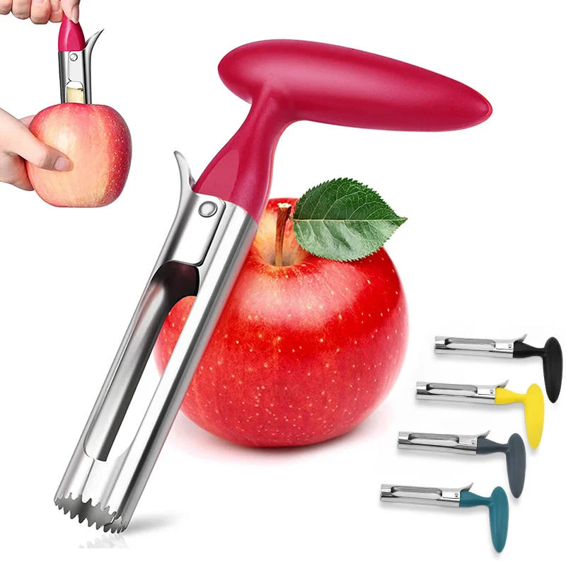 Description Picture 3 of itemStainless Steel Apple Corer Fruit Seed Core Remover Pear Apple Corer Seeder Slicer Knife Durable Kitchen Gadgets Vegetable Tools
