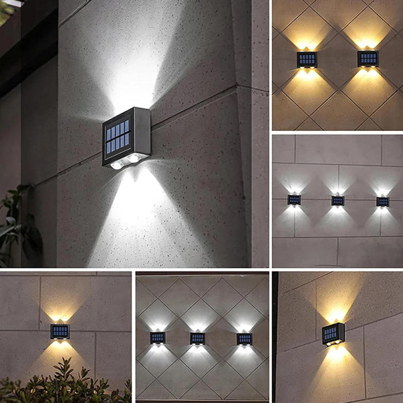 Description Picture 2 of item1pc LED Solar Wall Lights Waterproof Outdoor Up and Down Luminous Garden Wall Washer Light for Yard Porch Street Home Decor