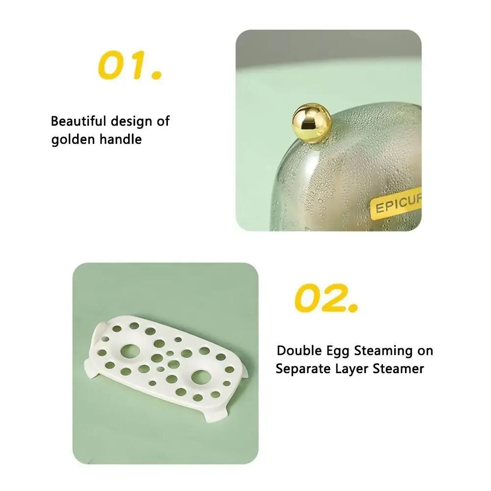 Description Picture 6 of item220V Electric Eggs Boiler plug us Gadgets Fast Heated Portable Egg Steamer for Office