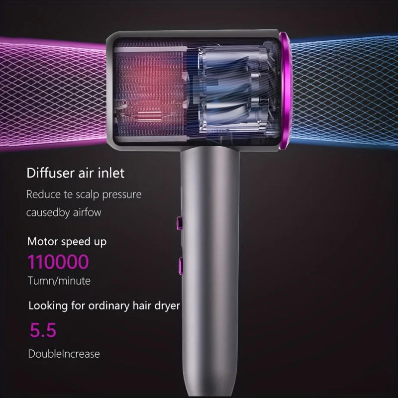 Description Picture 4 of itemProfessional 6-speed wind temperature powerful fast hair dryer, hot and cold air constant temperature hair care hair dryer