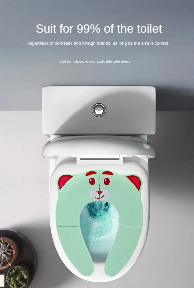 Description Picture 5 of itemPortable Kids Travel Potty Seat Pad Baby Folding Toilet Training Seat Cover Toddler Urine Assistant Cushion Children Pot Seater