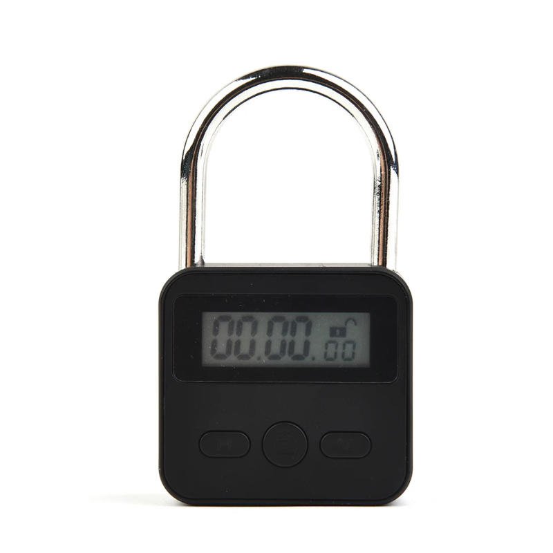 Description Picture 3 of item1pc Timing Padlock Anti-addiction Metal Timer Lock LCD Display Multi Function Electronic Time 99 Hours Max Timing Padlock
