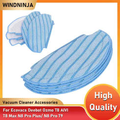 For Ecovacs Deebot Ozmo T8 AIVI T8 Max N8 Pro Plus/ N8 Pro T9 Vacuum Cleaner Superfiber Mop Cloths Washable Mop Pads