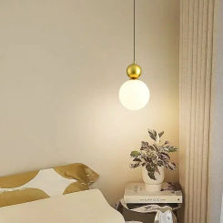 Modern led Pendant Lights Lustres for Living Room Restaurant Indoor Lighting Decor Glass Ball Indoor Lamps Nordic Chandelier